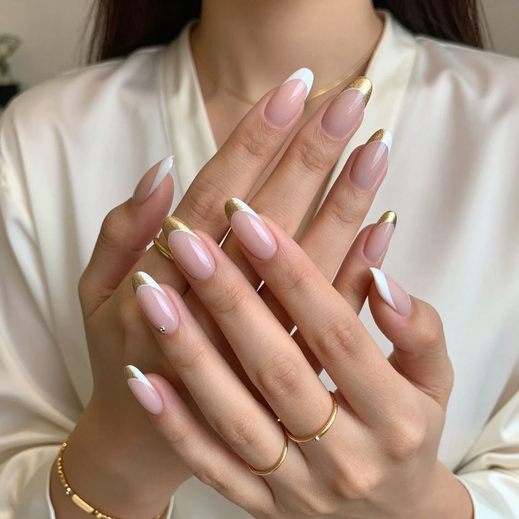 Blush and Gold French Twist