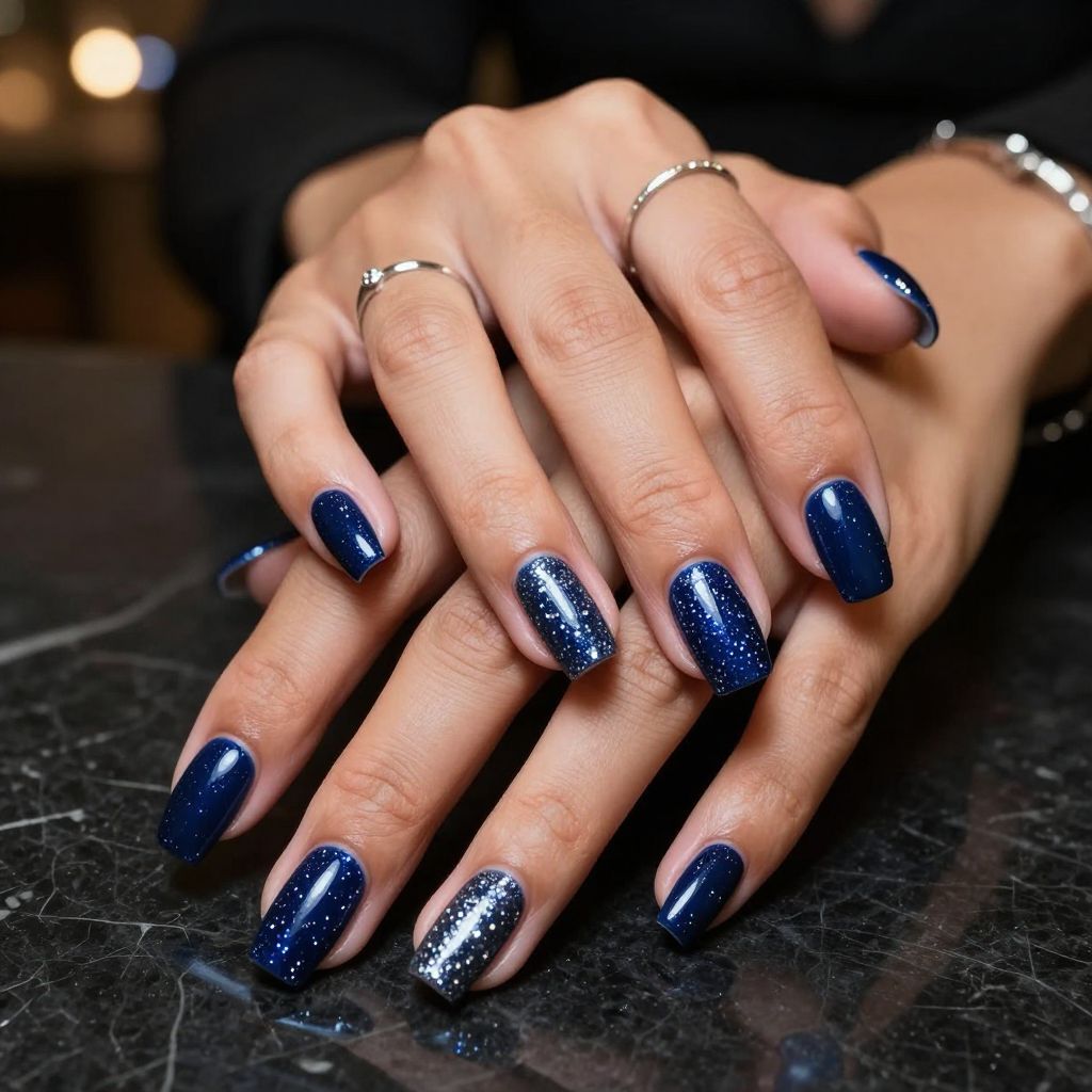 Glittering Midnight Blue