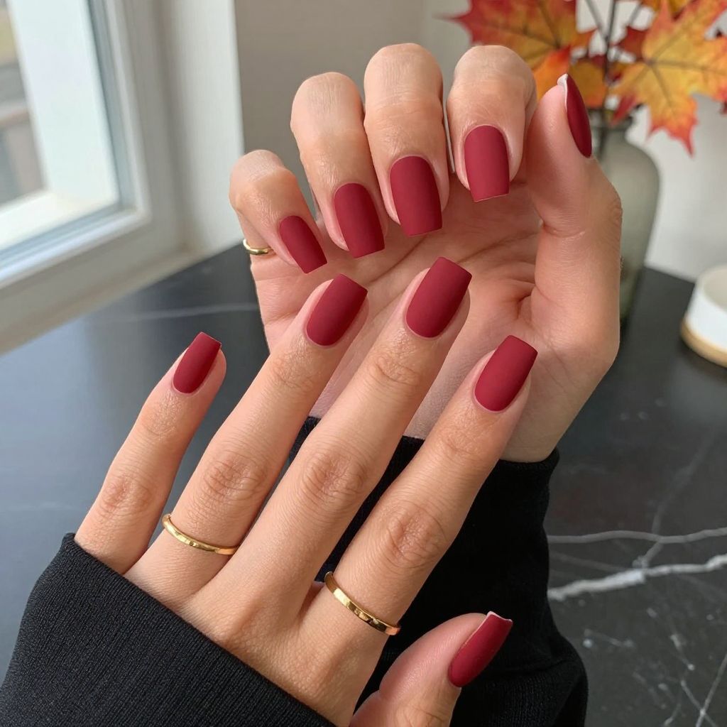 Bold Red Matte Chic