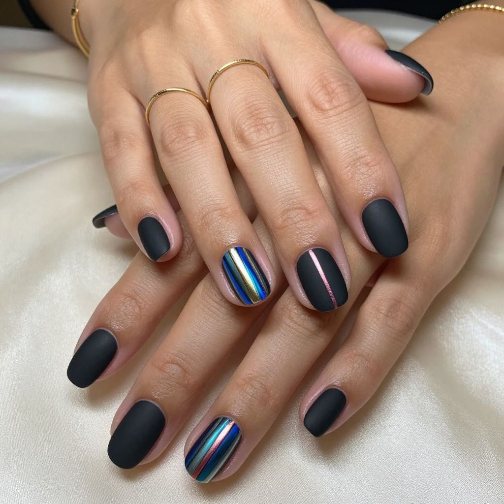 Matte Metallic Stripes