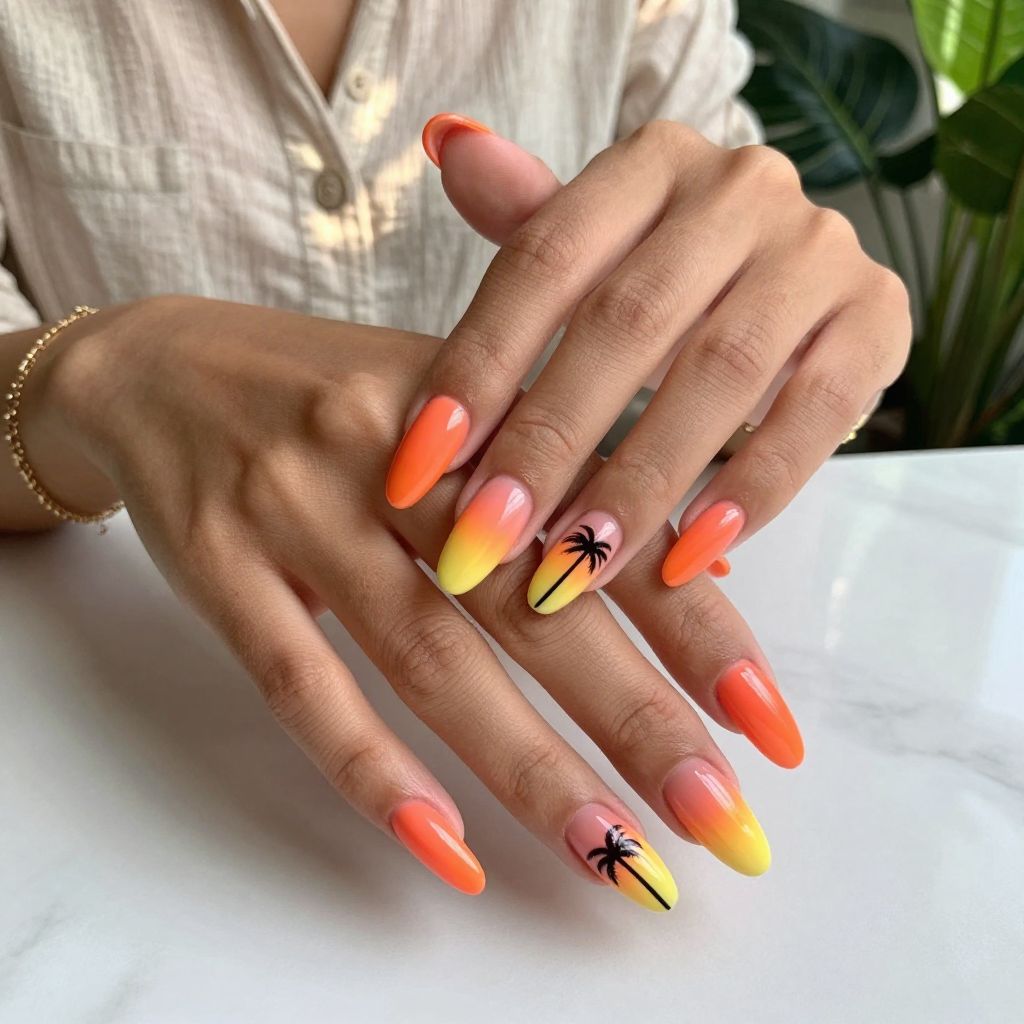 Tropical Sunset Fade