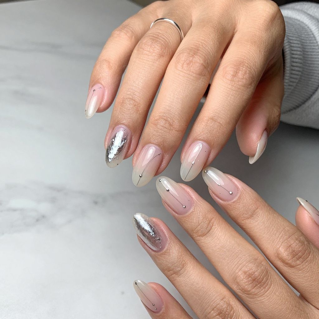 Transparent Elegance Nails