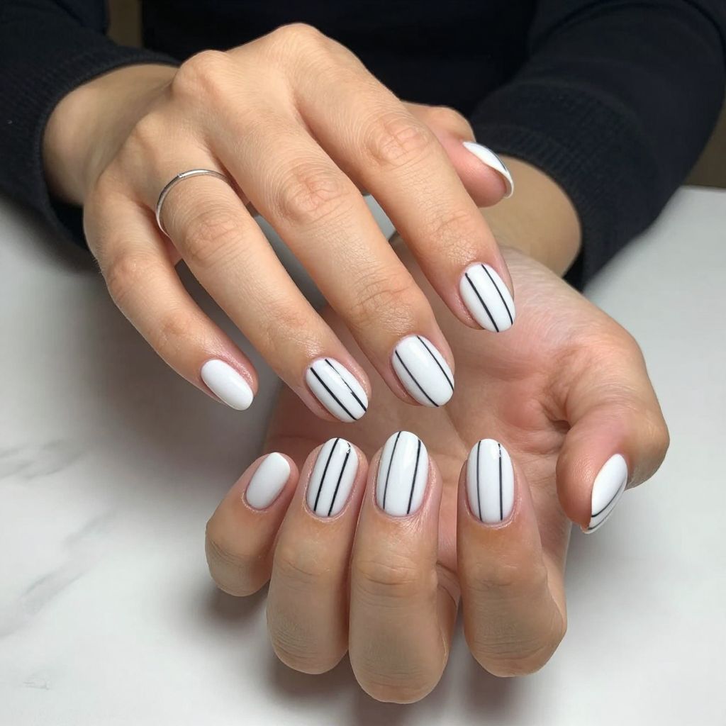 Monochrome Striped Elegance