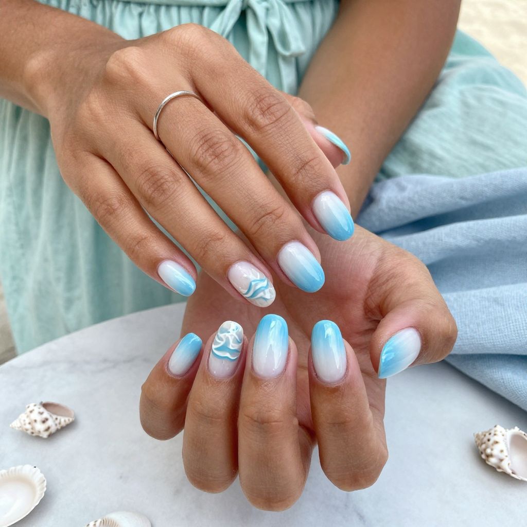 Ocean Breeze Blue Gradient