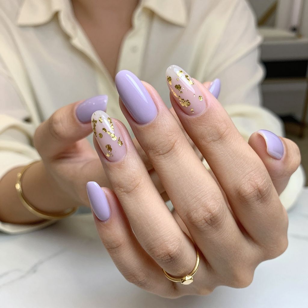 Lavender Whisper with Gold Foil