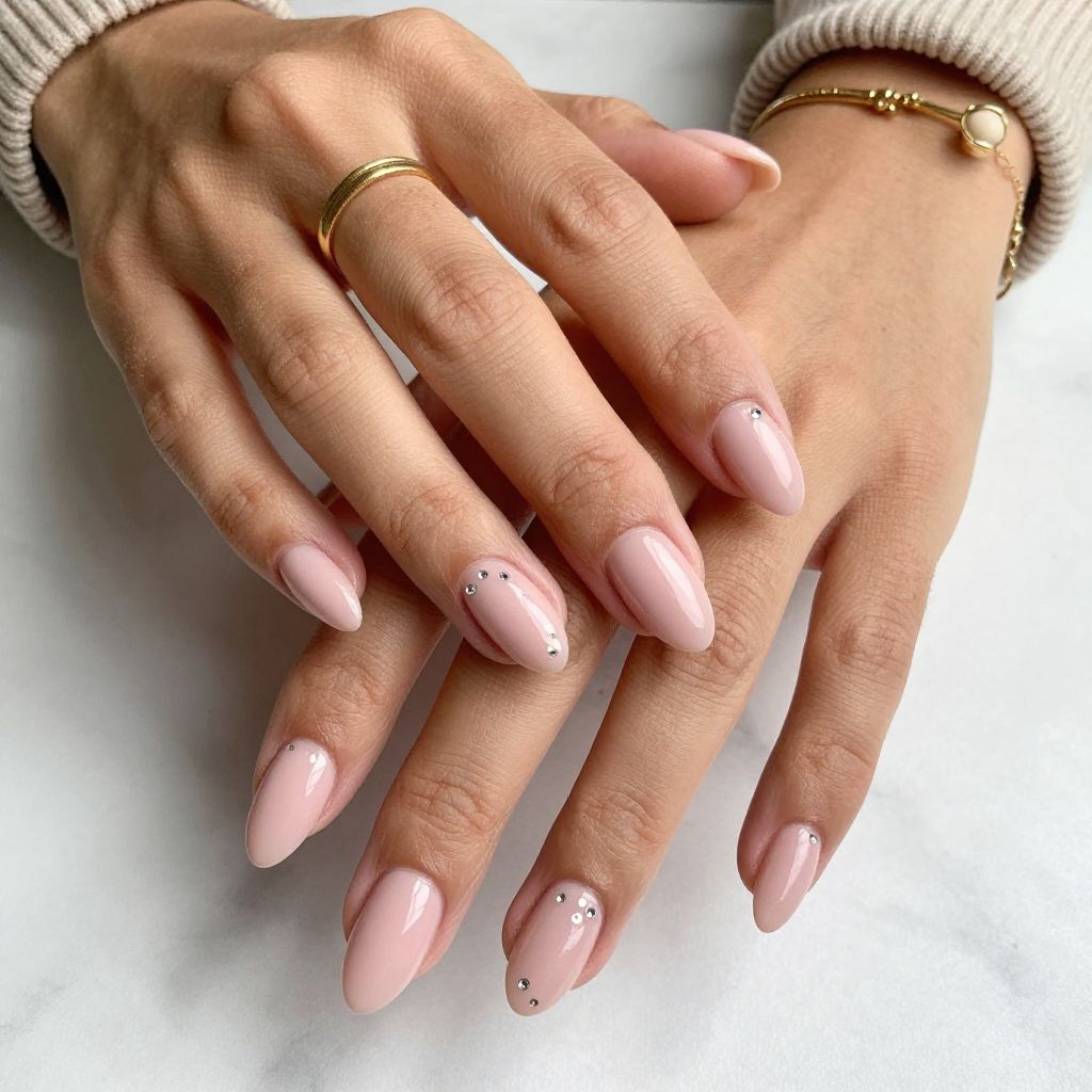 Classic Blush With Crystal Dots