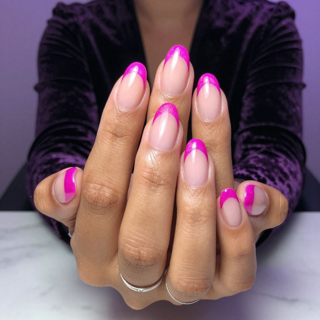 Neon Magenta Cat Eye Tips