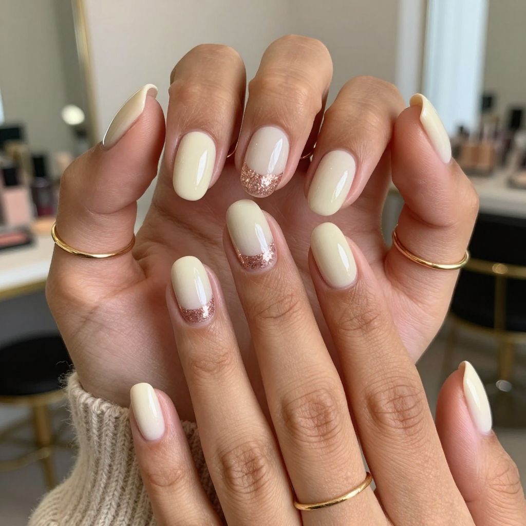 Vanilla Ice with Rose Gold Glitter Band
