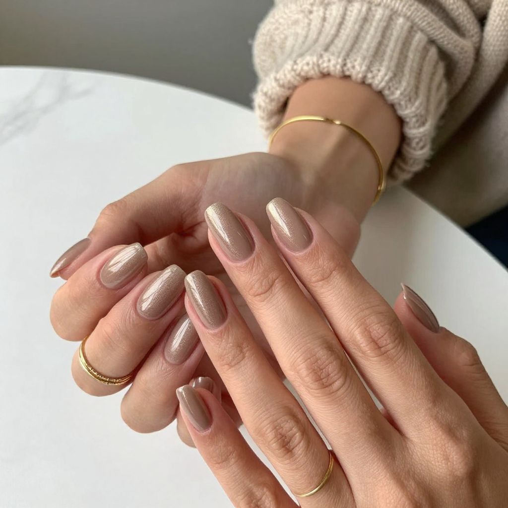 Milky Coffee with Subtle Metallic Sheen