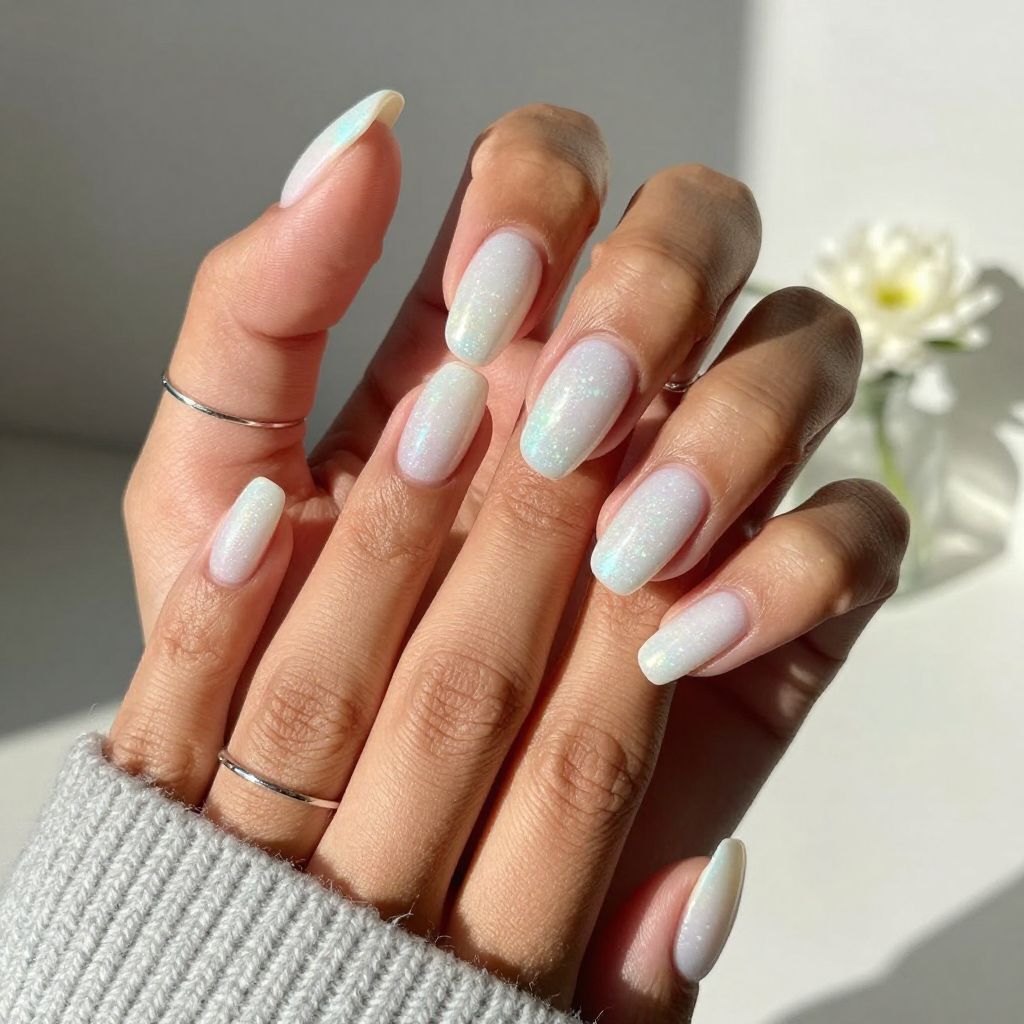 Opal White with Subtle Sparkles