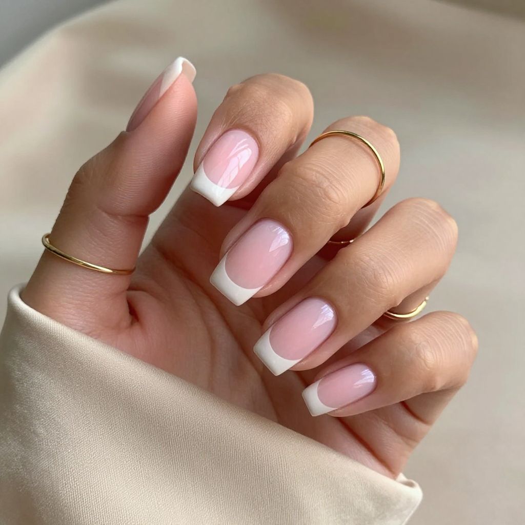 Pastel Pink and White Ombre with Negative Space