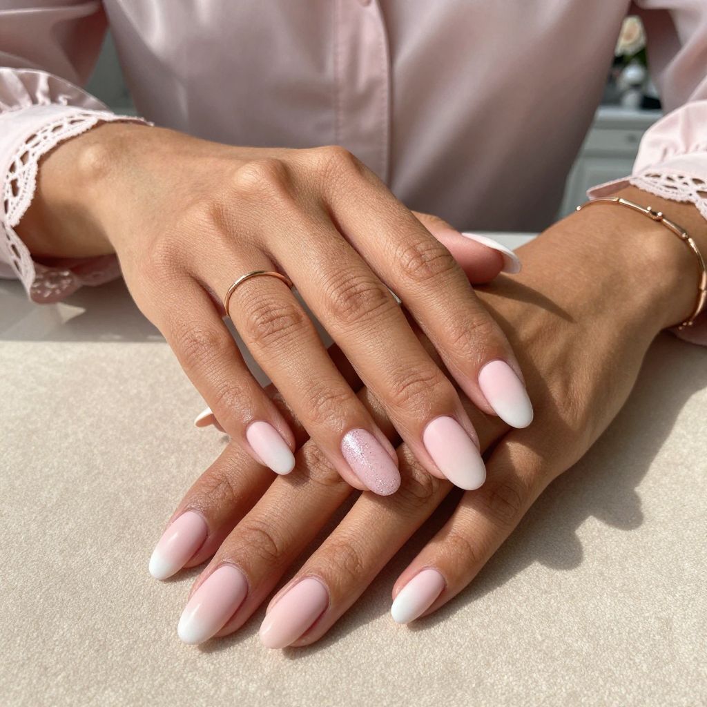 Matte Ombre with Subtle Glitter Accent