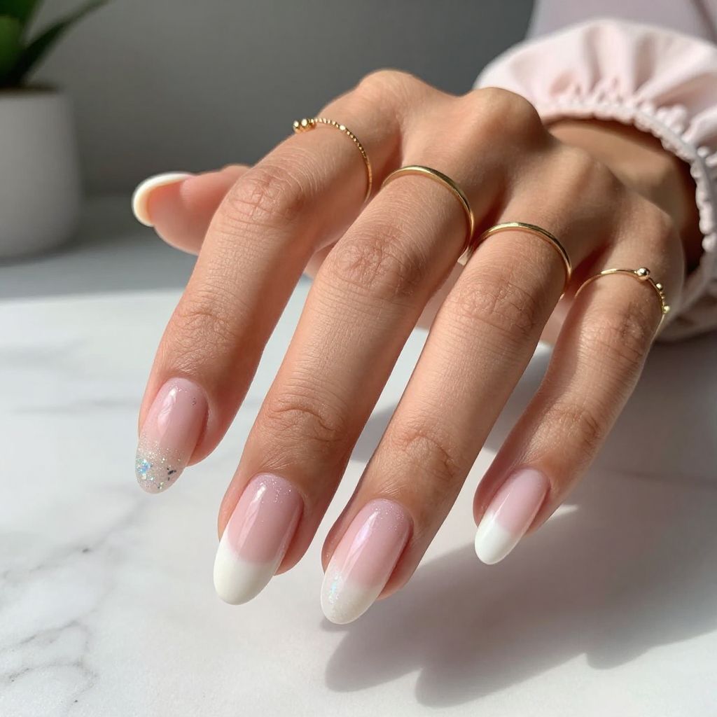 Glitter Fade Ombre with Iridescent Sparkles