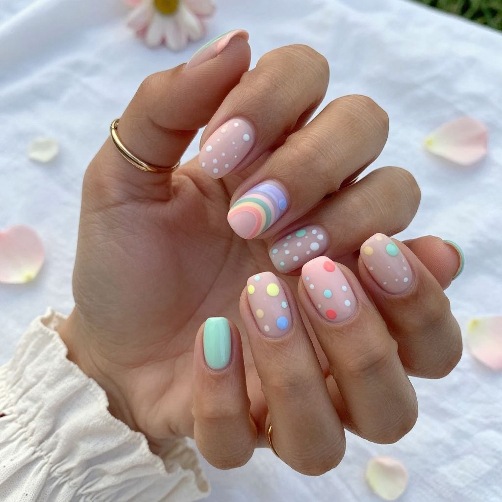 Playful Polka Dot Rainbow Pastels