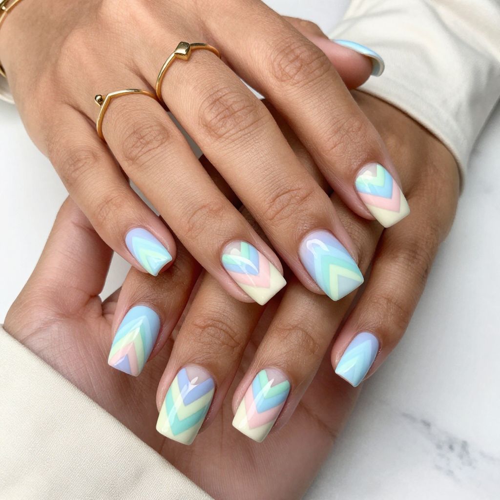 Pastel Rainbow Chevron Chic