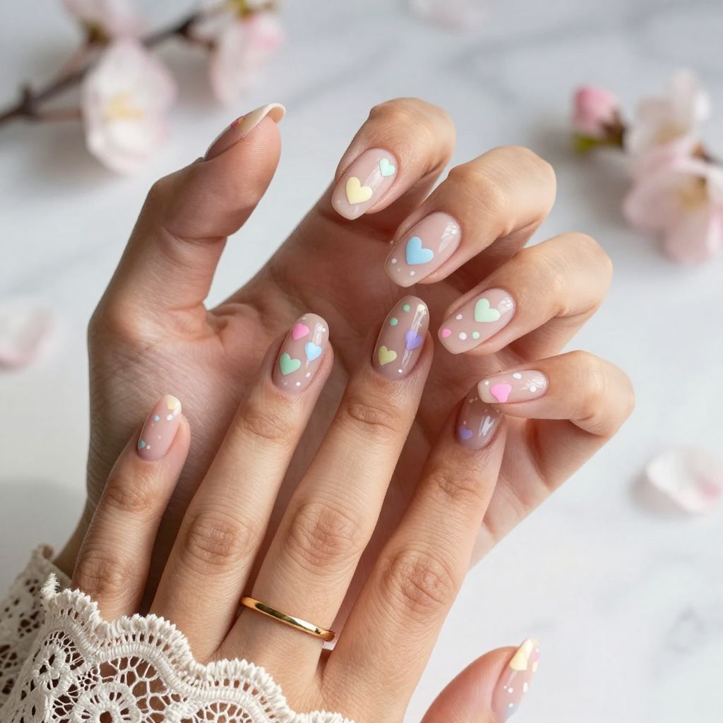 Pastel Rainbow Hearts Delight