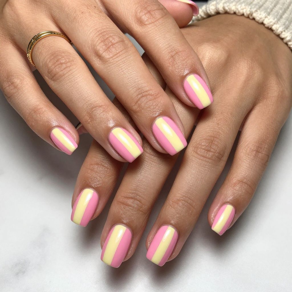 Candy Stripe Pink And Yellow Playfulness