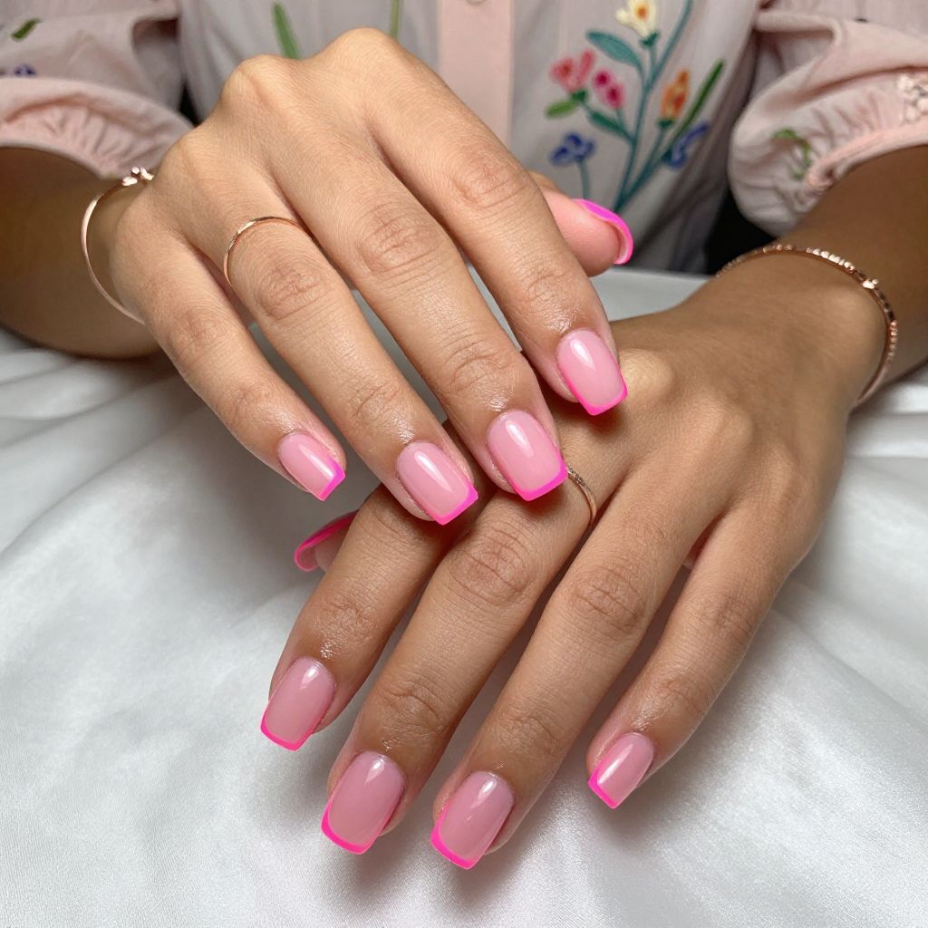 Bubblegum Pink Jelly with Neon Outline