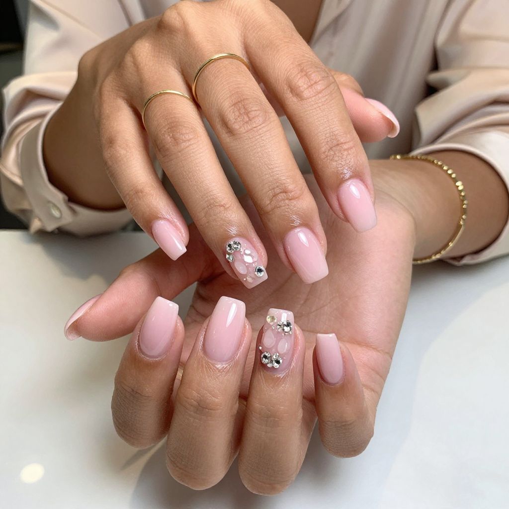 Pink Jelly Statement Accent Nail