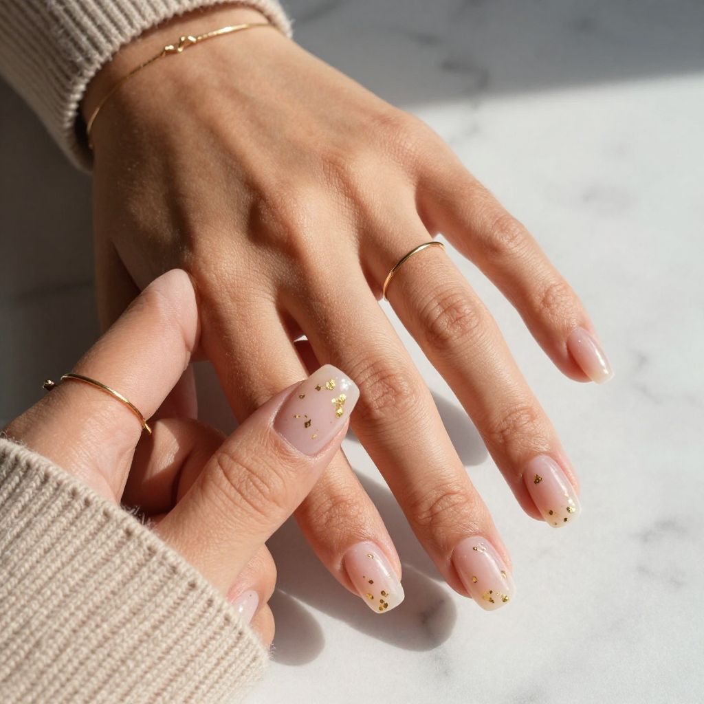 Clear Pink Jelly with Gold Foil