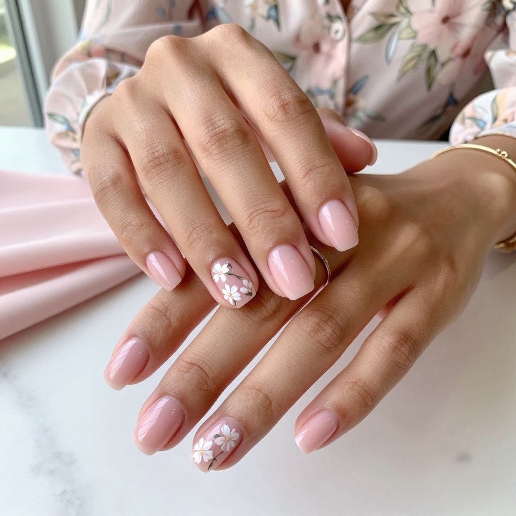 Pink Jelly with White Floral Accents