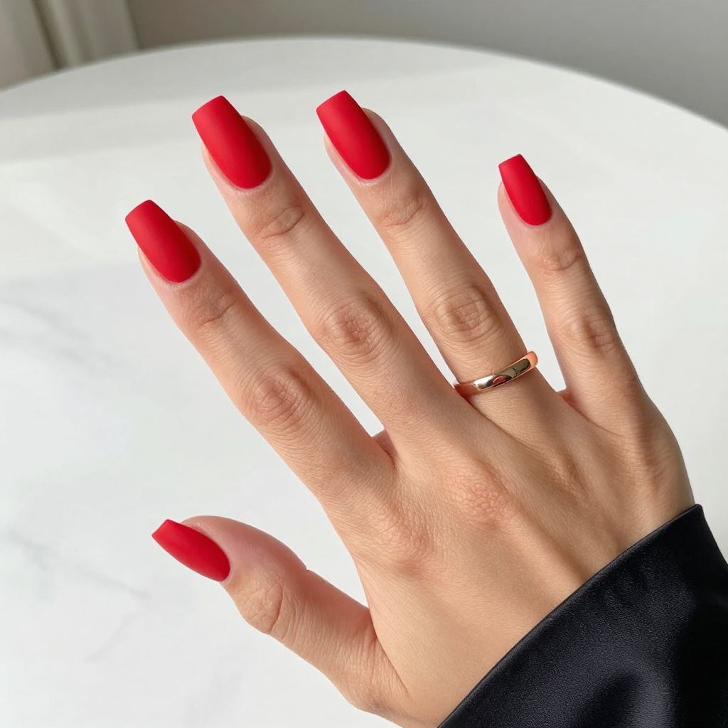 Bold Fire Red with Matte Finish
