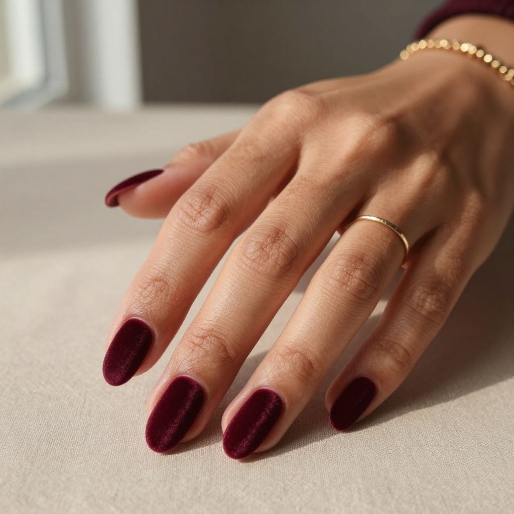 Deep Maroon Velvet Texture