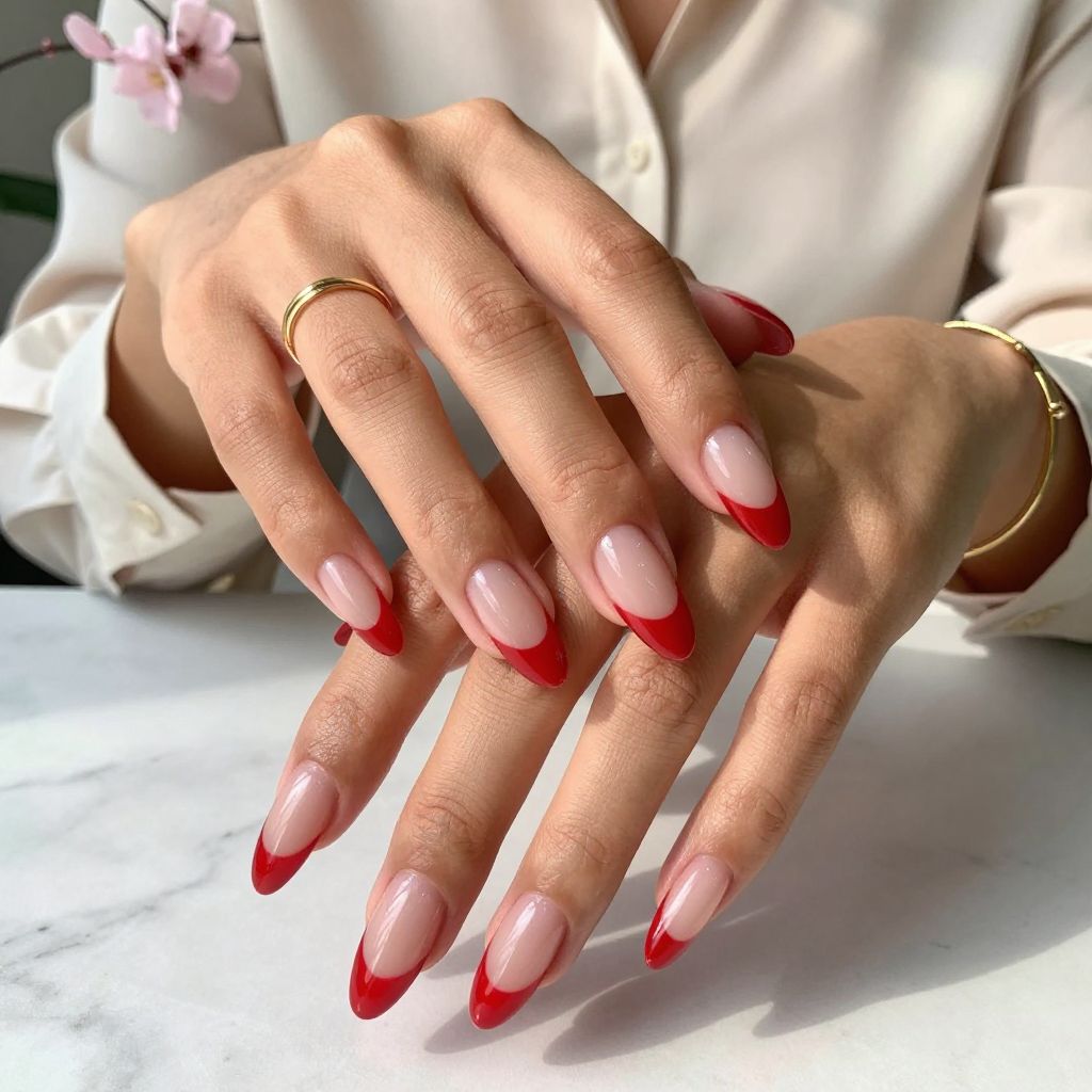Transparent Red Bottom Accent