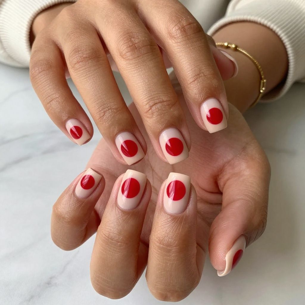 Matte Ruby Circle Accent