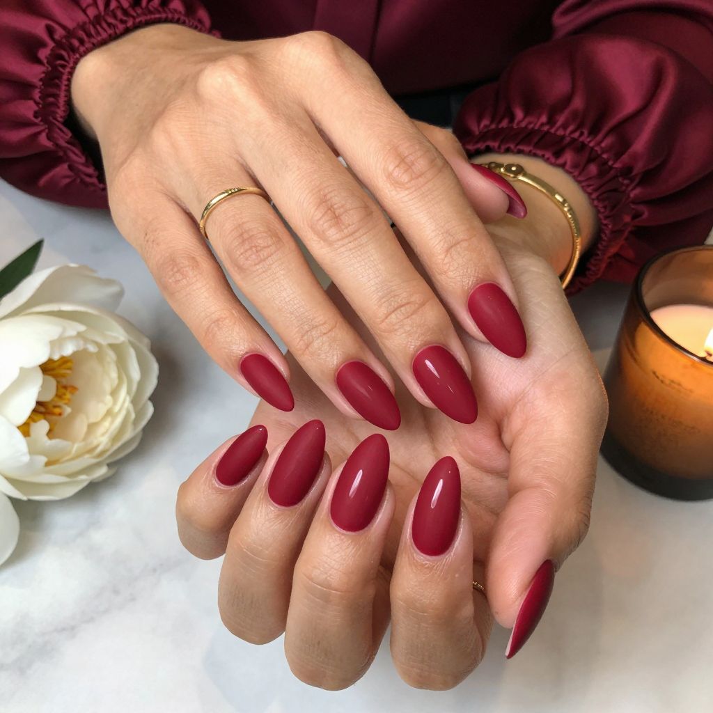 Matte Cherry Bottom with Glossy Tips