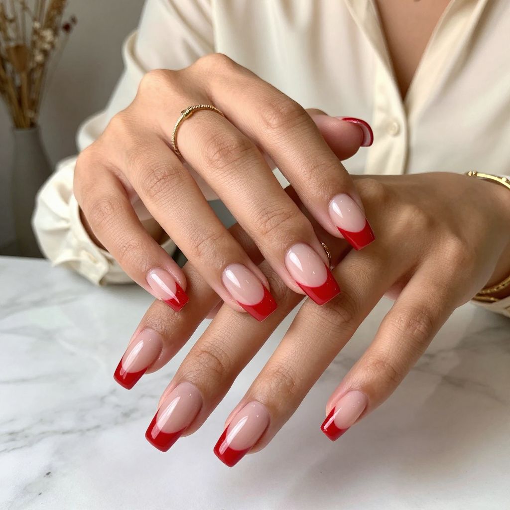Ombre Red Tips