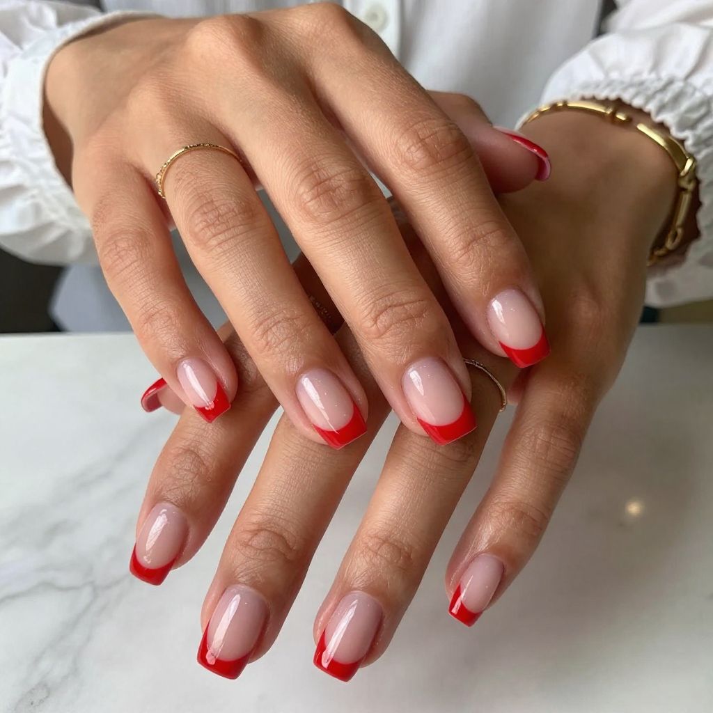 Candy Apple Red Tips with Clear Base