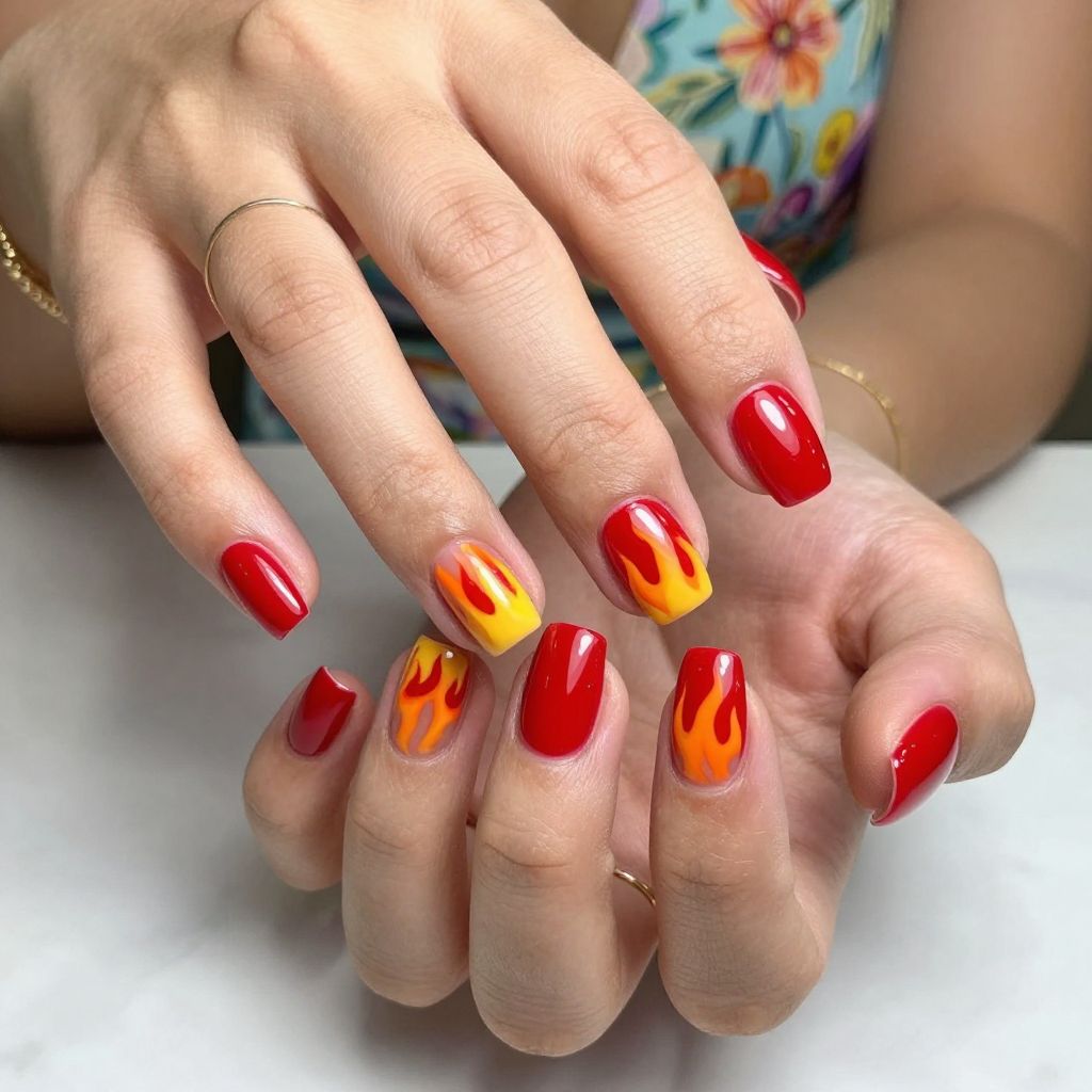 Retro Fire Flames