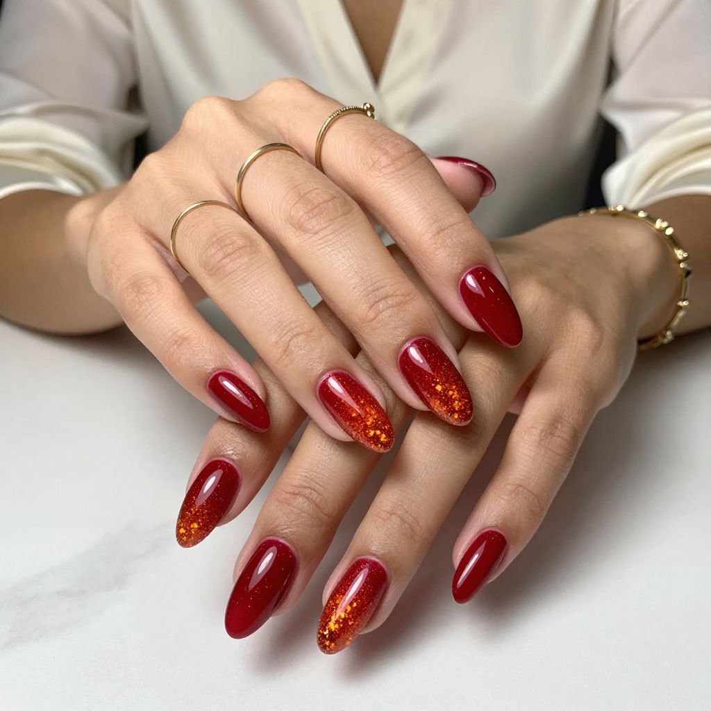 Fiery Ombre Glitter