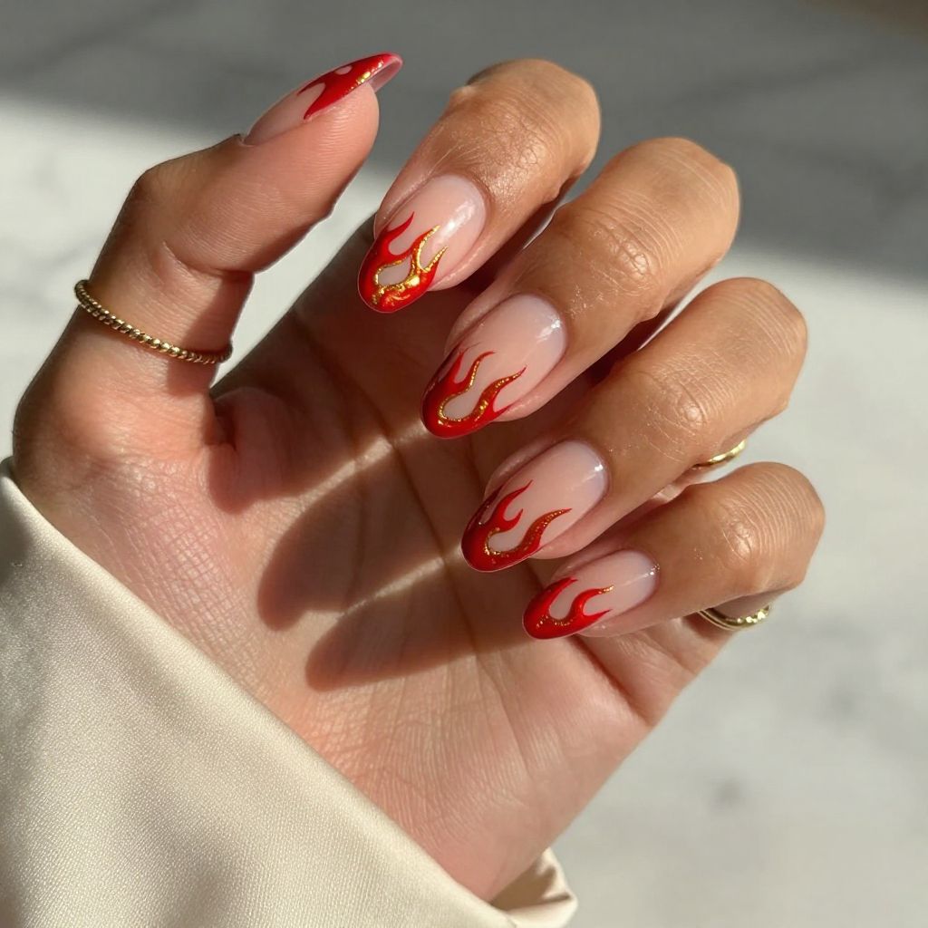 Fiery Negative Space Flames