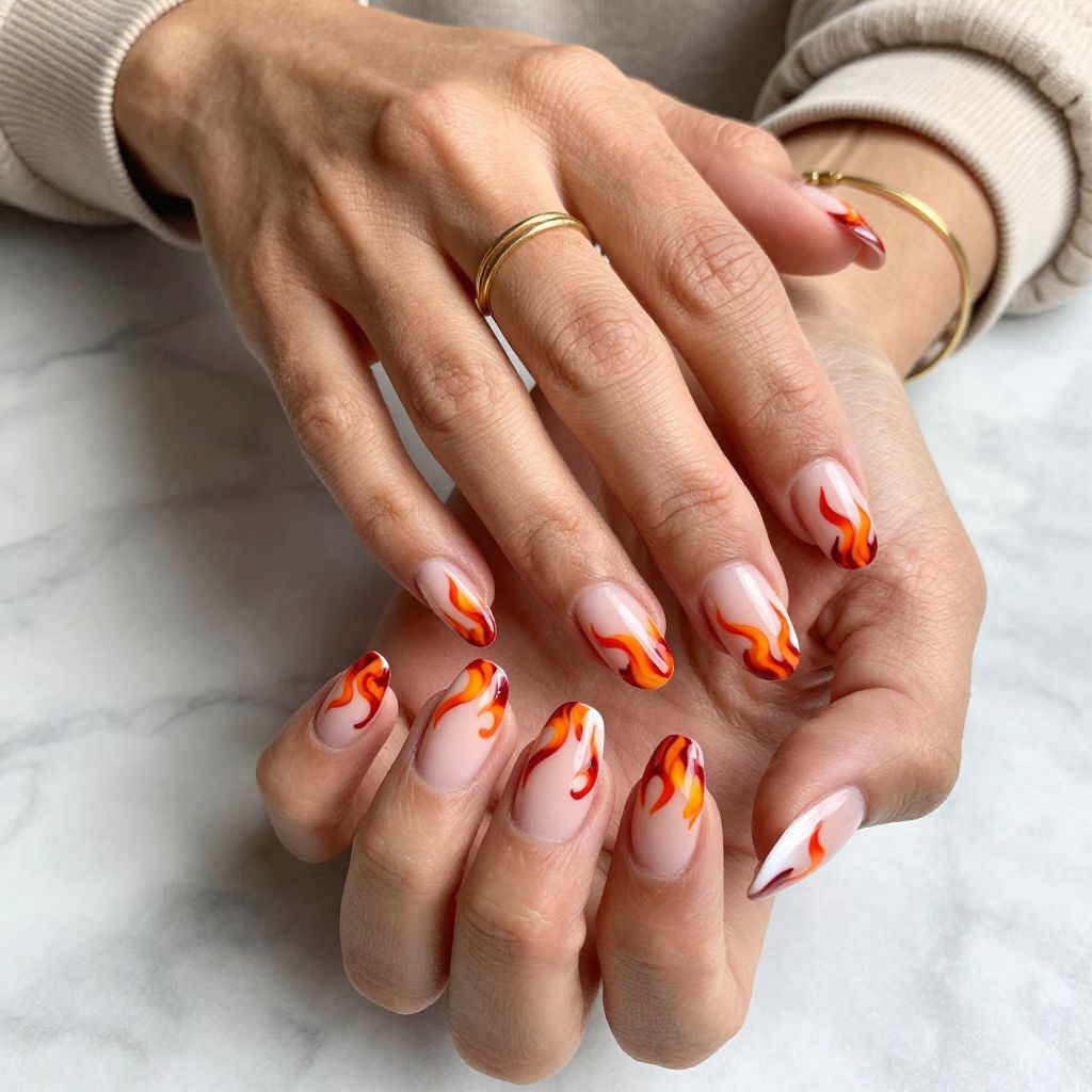 Fiery French Swirls