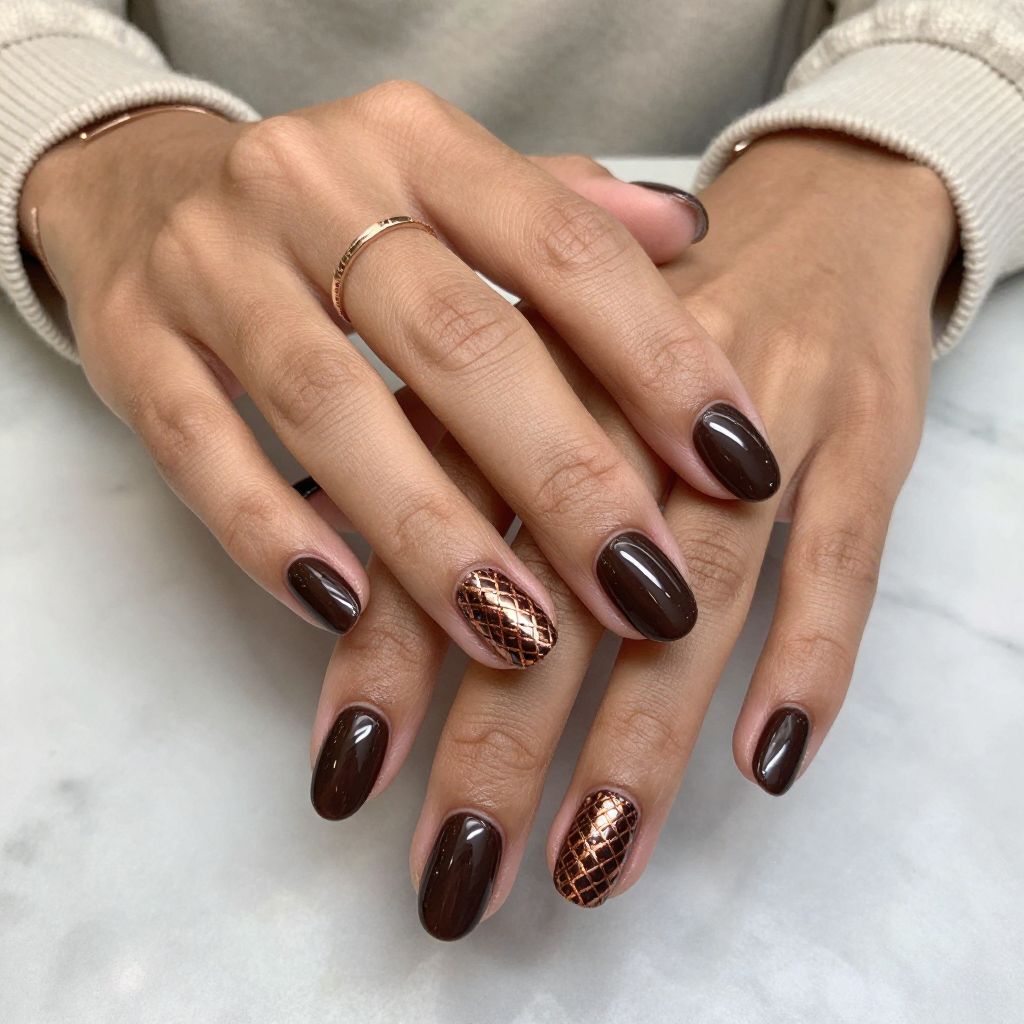 Copper Mesh Accent Nail