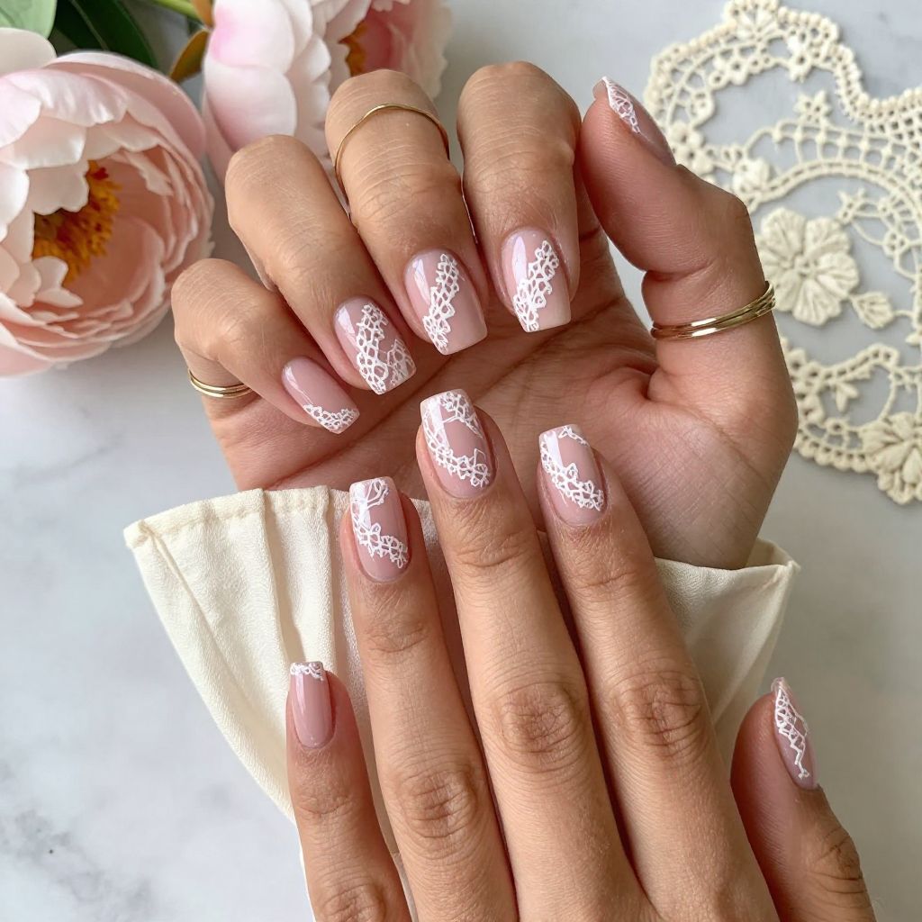 Blush Rose Lace Overlay
