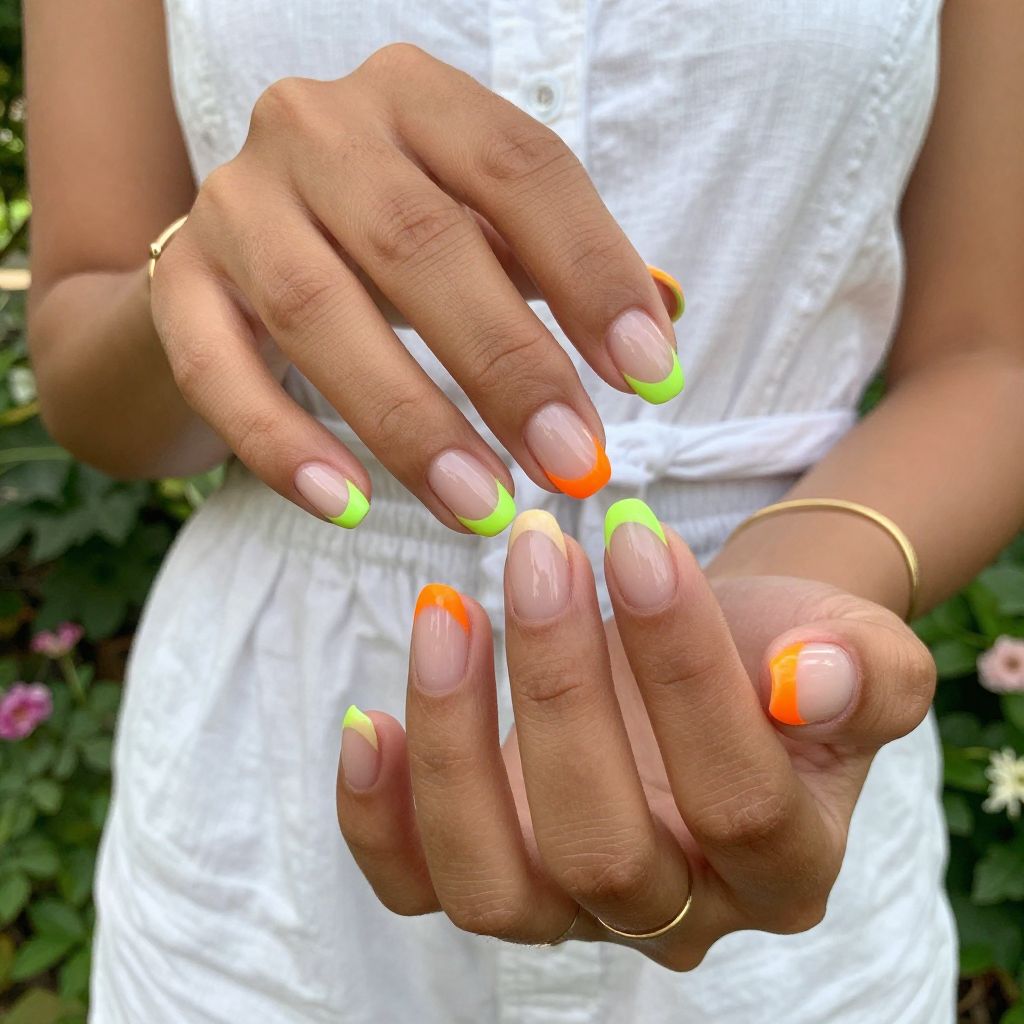 Neon Edge French Tips