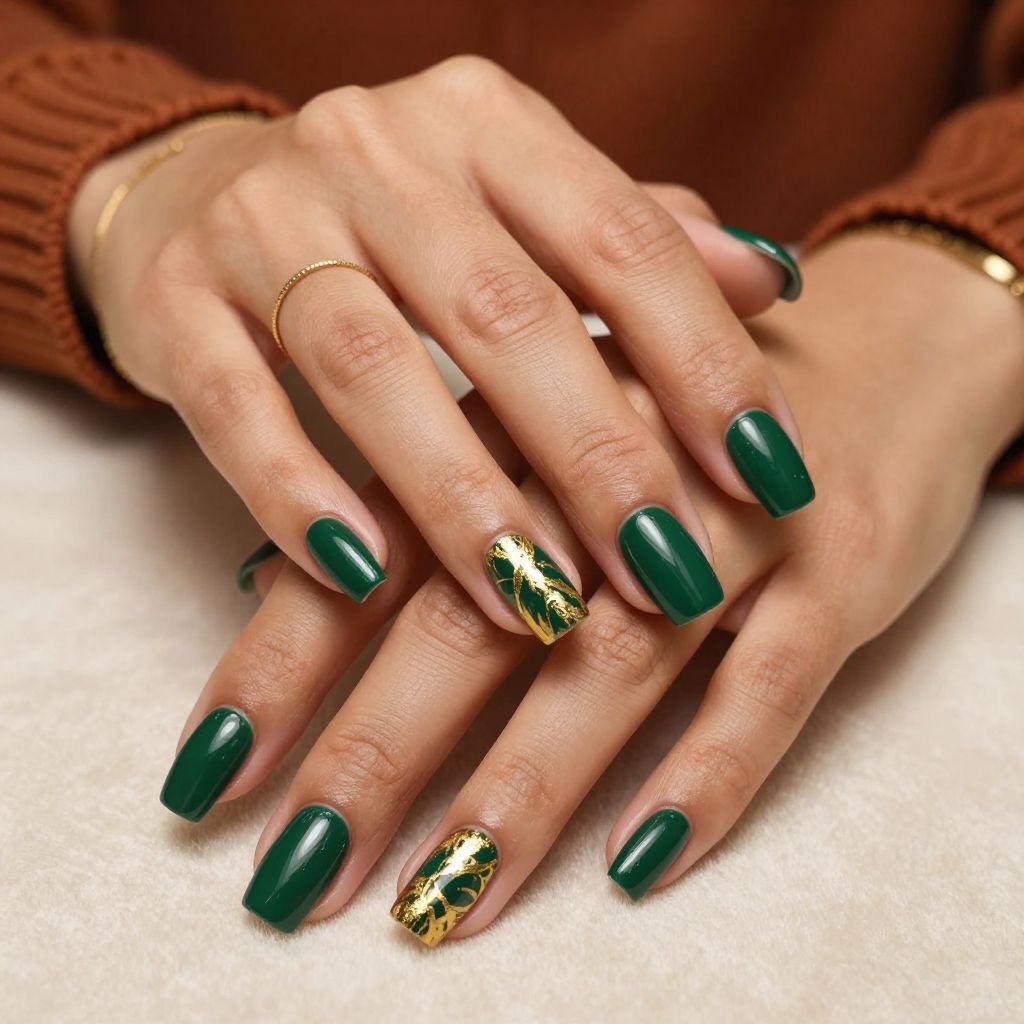 Green and Gold Marble