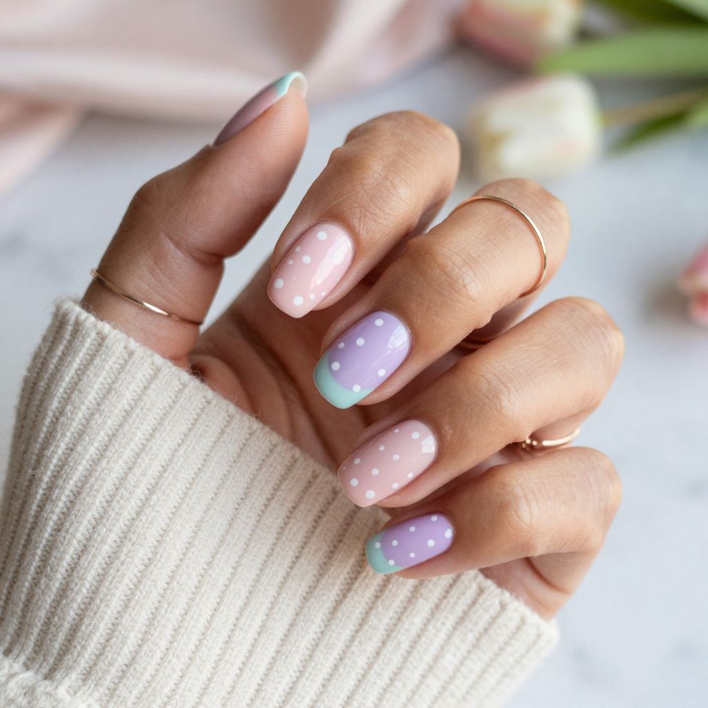 Polka Dot French Tips