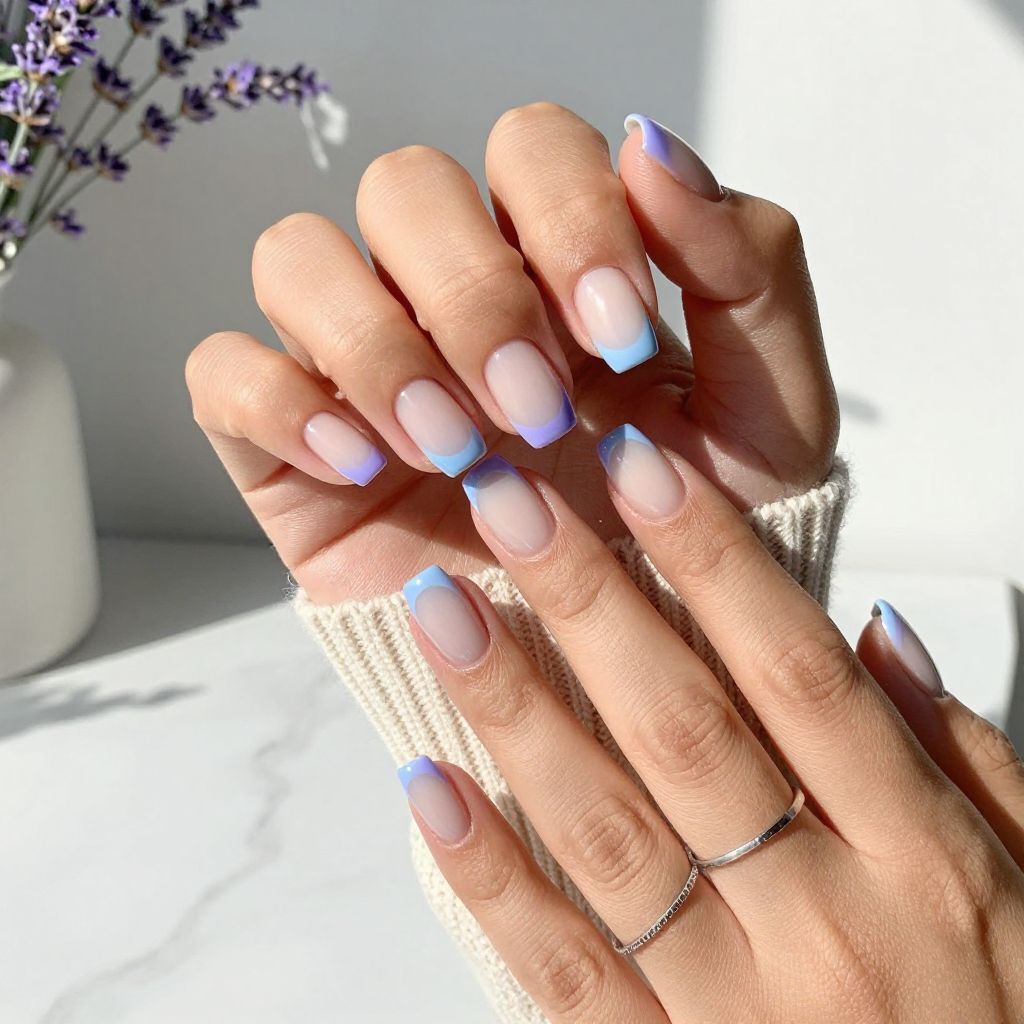 Pastel Ombre French Tips