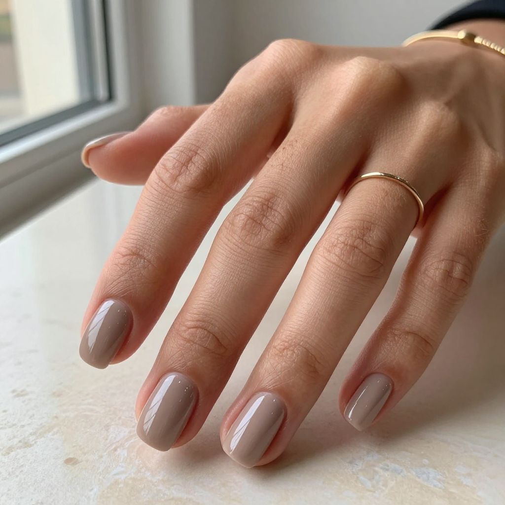 Glossy Taupe Minimalism
