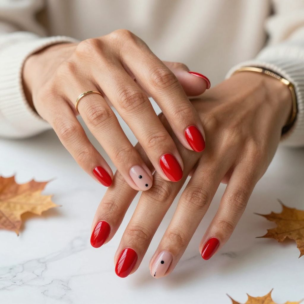 Bold Red with Minimalist Accent