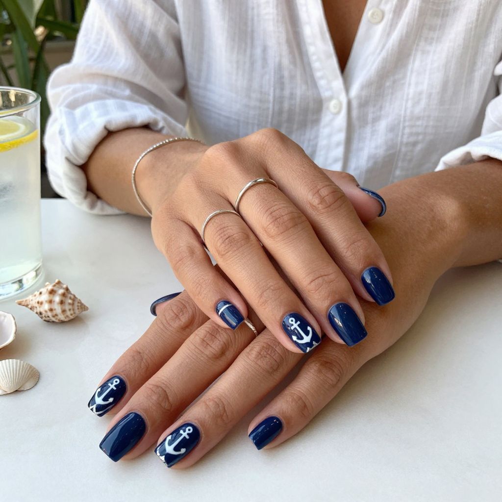 Nautical Navy Nails