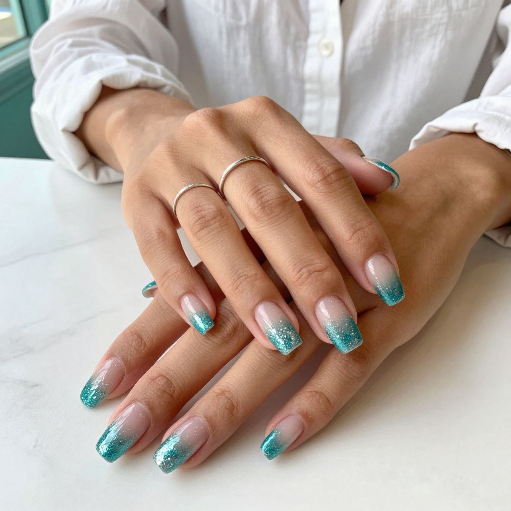 Ocean Glitter Gradient