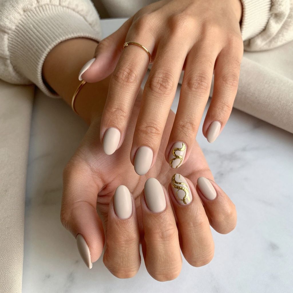 Subtle Gold Outline Snake