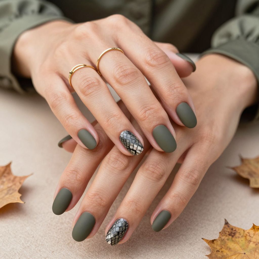 Matte Snake Skin Elegance