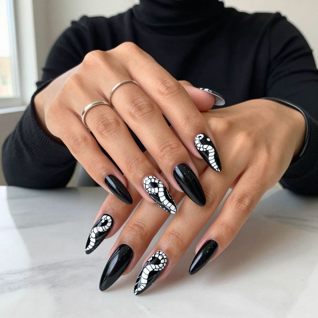 Black and White Snake Contrast