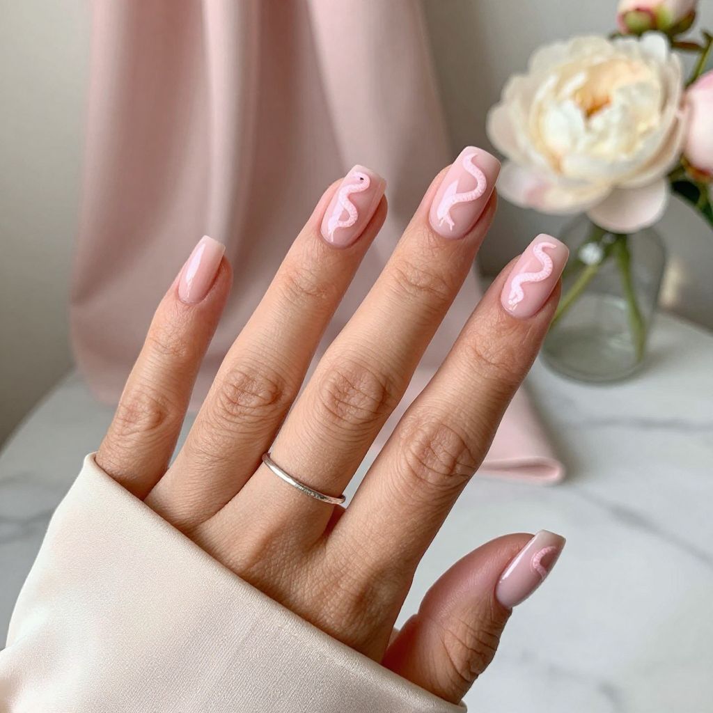 Soft Pink Snake Serenity